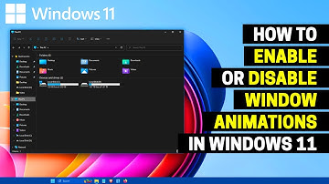 How to Enable or Disable Window Animations in Windows 11