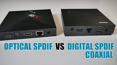 ANDROID TV BOX - OPTISCHE SPIDF VS 3,5 MM DIGITALE SPDIF COAXIALE