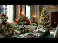 Luxury Martha Stewart Dining Room 2025 ✨🌲 | Green &amp; Red Christmas Décor with Elegant Seasonal Style