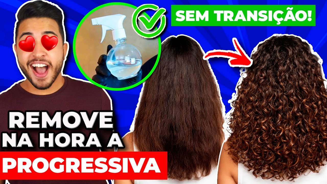 Tirar a Progressiva RÁPIDO e SEM CORTAR! Passo a passo para Voltar os cachos!