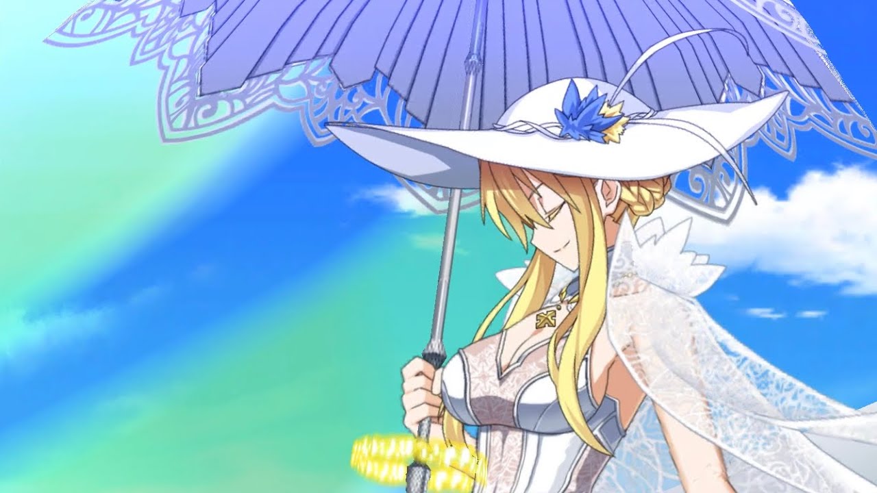 FGO】水着 アルトリア・ペンドラゴン (ルーラー) 宝具演出 - YouTube