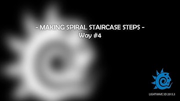 Lightwave 3D - Making spiral staircase steps - Way #4