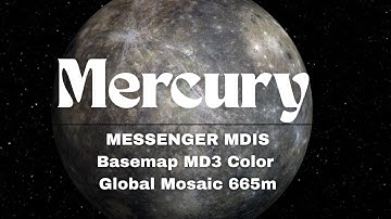 Mercury in Enhanced Color: MDIS Basemap MD3 665m Resolution Visualization