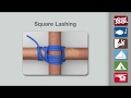 How to tie the square lashing
