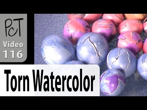 Torn Paper Watercolor Polymer Clay Tutorial (Intro Vol-014-4) - Torn Paper Watercolor Polymer Clay Tutorial (Intro Vol-014-4)
