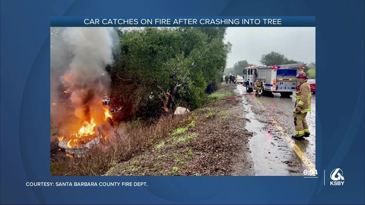 3 people injured after fiery crash in Santa Barbara County