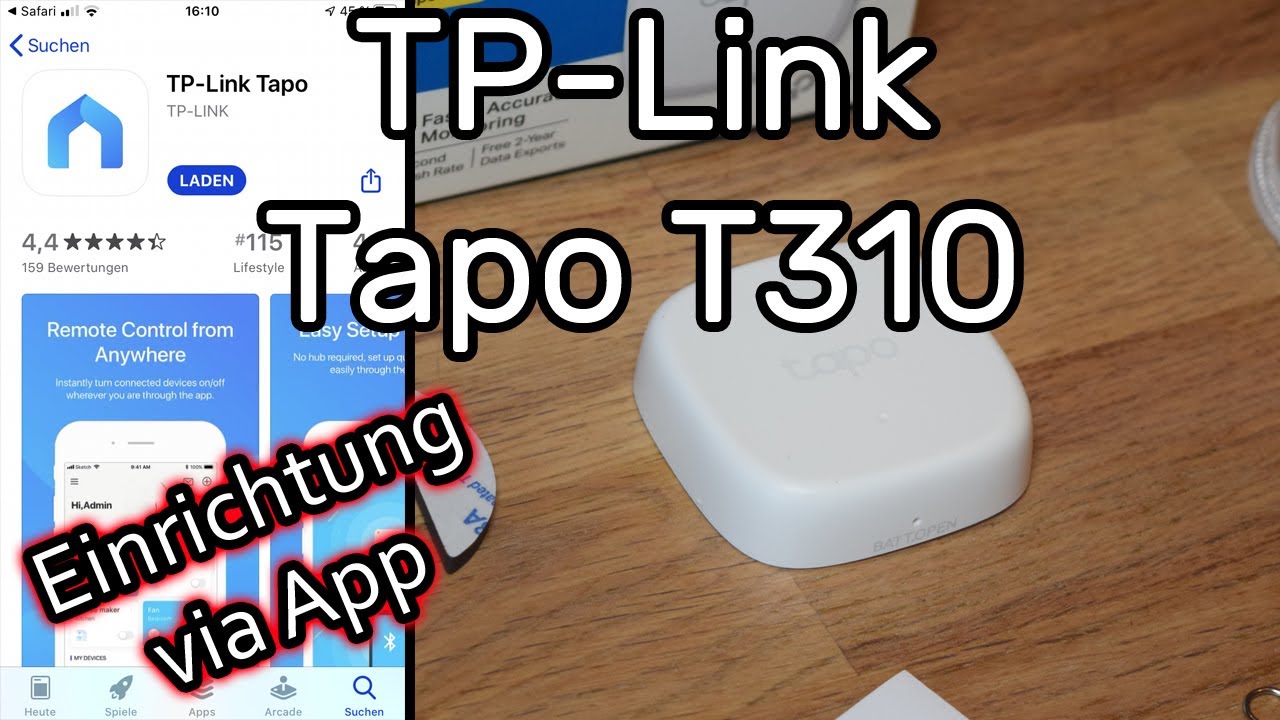 TP-Link Tapo T310 Smart Temperatur- und Luftfeuchtigkeitssensor einrichten (mit Tapo Smart Hub H100)