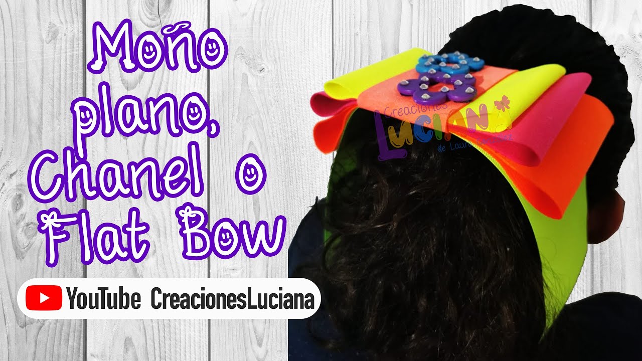 Video 190 Cómo hacer un Moño plano, Moño Chanel o Flat Bow. - YouTube