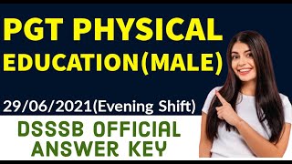 DSSSB PGT Physical Education answer key | DSSSB online paper held on  |Online Exam pattern