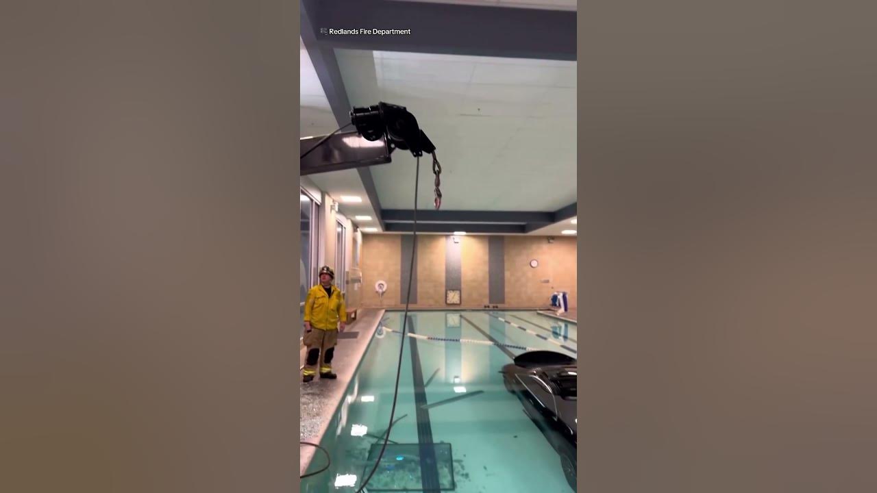 Car CRASHES into California pool