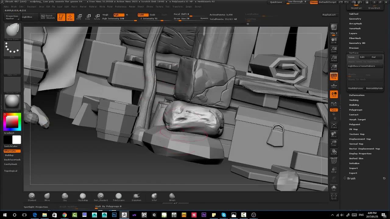 the most recent zbrush session was abnormally terminated