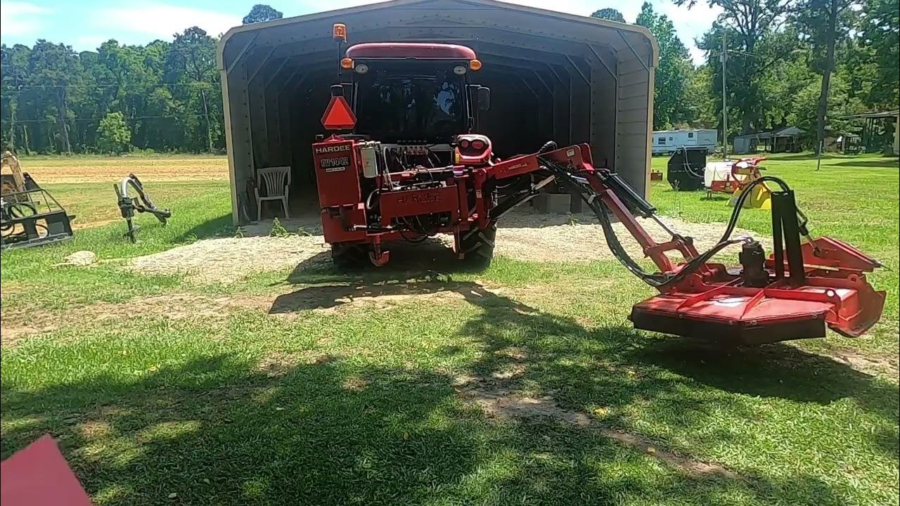 Hardee 1442 Boom Mower, demonstration of a tilt link controlling the