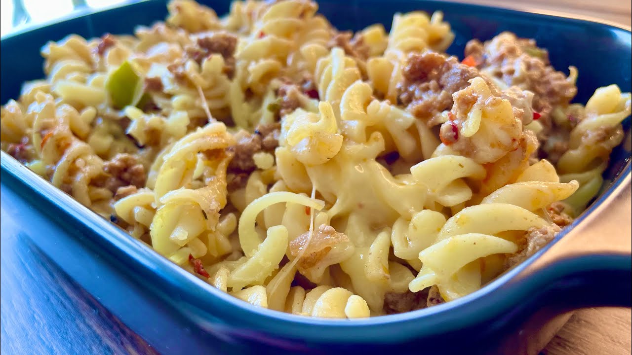 Cheesy Ground Beef Pasta 🍝 Easy Pasta Dinner Idea For Beginners YouTube
