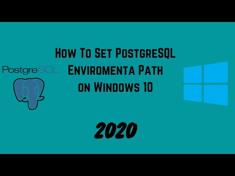 How to set PostgreSQL  Enviromental Variable PATH on Windows 10 | PostgreSQL |2020
