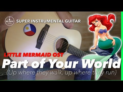 part-of-your-world-little-mermaid-ost-instrumental-guitar-cover-karaoke-with-lyrics