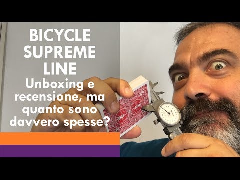 ⭐NEW⭐ Bicycle Supreme Line Unboxing Recensione e Misurazione dell'effettivo spessore delle carte!