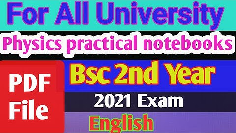 Bsc 2nd year physics Practical file
