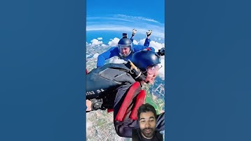 How to open a parachute in mid-air!! #skydiving #parachute #paragliding #flying #gopro #adventure