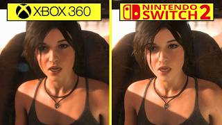 Rise of the Tomb Raider Nintendo Switch 2 vs Xbox 360 Graphics Comparison