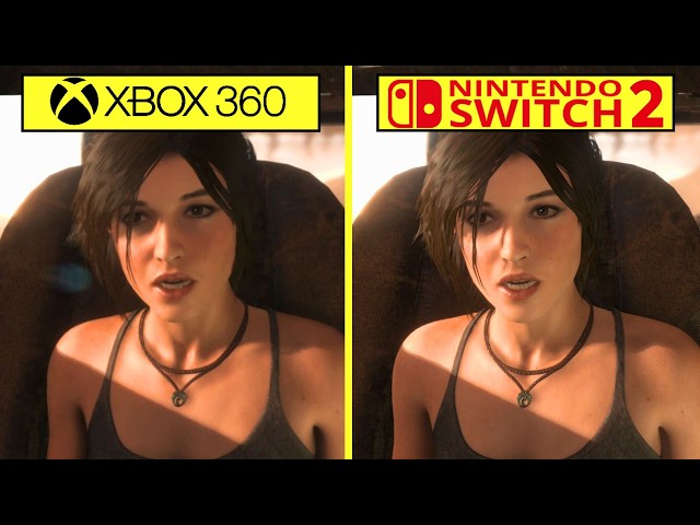Rise of the Tomb Raider Nintendo Switch 2 vs Xbox 360 Graphics