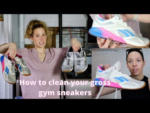 HOW TO clean your dirty CrossFit/GYM shoes: ALMOST NEW!  No Bleach needed!