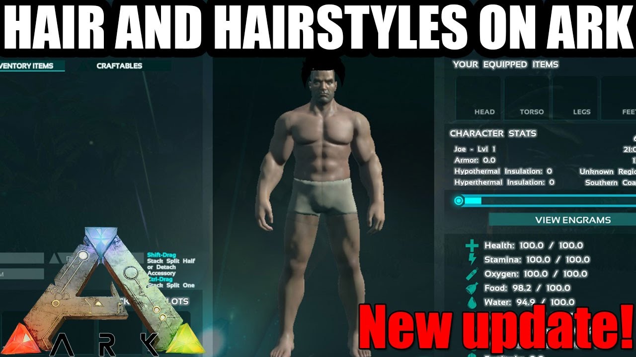 Hair Beards And Hairstyles On Ark Survival Evolved New Update Youtube