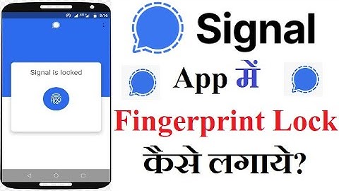 How To Set Fingerprint On Signal App In Hindi | Signal App Me Fingerprint Lock Kaise Lagaye?
