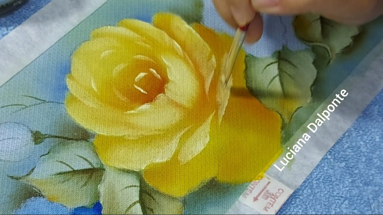 Como Pintar Rosas Amarelas e Amor Perfeito. Projeto n.19 Luciana Dalponte