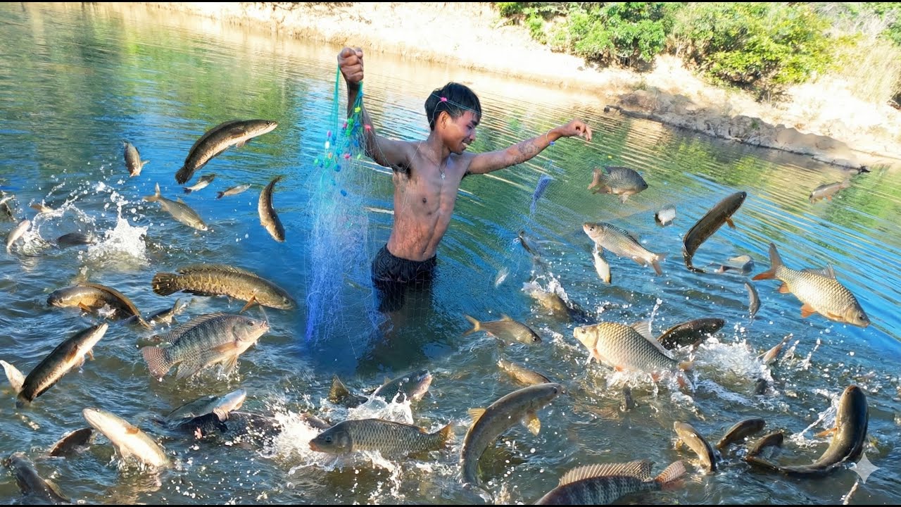 Thử Thách Thả Lưới Qua Đêm Ở Suối Hoang: