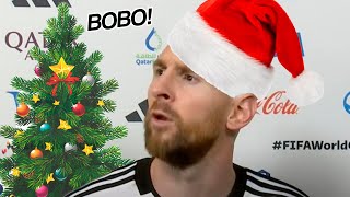 Messi: ¿Qué miras Bobo? pero es navideño