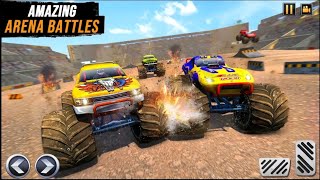 game đua xe ôtô va chạm nhau - Roal Monster Truck Demolition Derby Crash Stunts screenshot 1