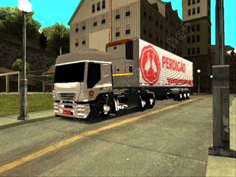GTA San Andreas - Entrega de bilada com carretas e caminhões