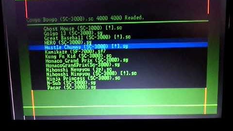 FPGA SC-3000X - SD8000 ROM LOAD - SDCARD ALTERA DE1