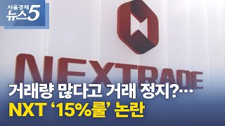 거래량 많다고 거래 정지?Nxt 15%룰 논란