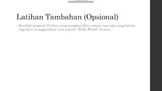 Pemrograman Bahasa Python Dasar - Materi 6 - Programming Assignment 1