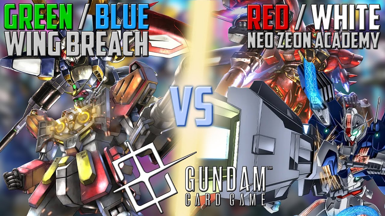 Green Blue Wing Breach vs Red White Neo Zeon Academy | Gundam Card