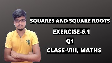 Q1-Ex-6.1-Squares and Square Roots Class 8 Chapter-6 Maths NCERT
