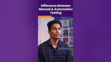 Software Testing Interview Question | Difference Between Manual & Automation Testing? | #shorts