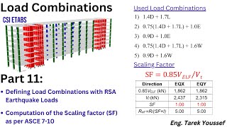 ETABS Tutorial 11: Defining Load Combinations with RSA Earthquake Loads and Scaling Factors
