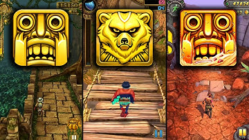Temple Run Vs Spirit Run Vs Temple Run 2 Blazing Sands - Endless Run Gameplay