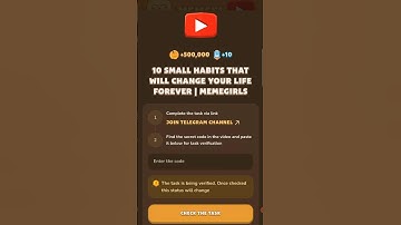 MemeFi coin tasks Videos code answer 10 SMALL HABITS THAT WILL CHANGE YOUR LIFE FOREVER | MEMEGIRLS