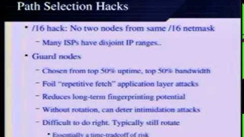 DEFCON 15: Securing the Tor Network