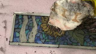 No. 18 of 19. How to grout your glass garden mosaic.