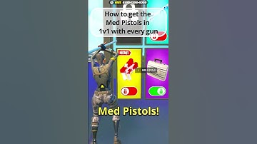 How to get the Med Pistols in 1v1 With Every Gun #fortnite #1v1witheverygun