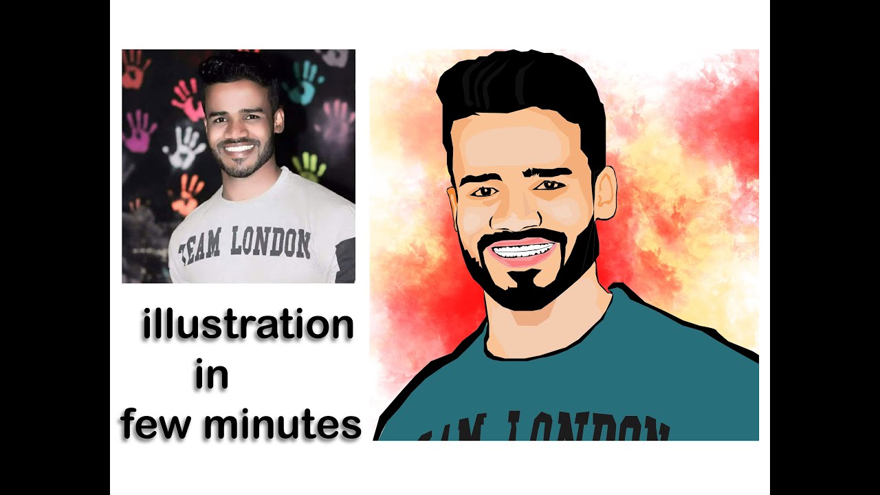 How to vector yourself in adobe illustrator with mouse : easy method # ...