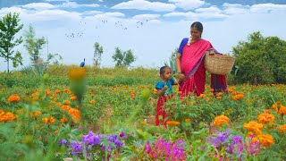 A Day in the Life of Pregnant woman & her daughter | My Village Life | Traditional Recipes| ಚಿನ್ನಿಮಾ