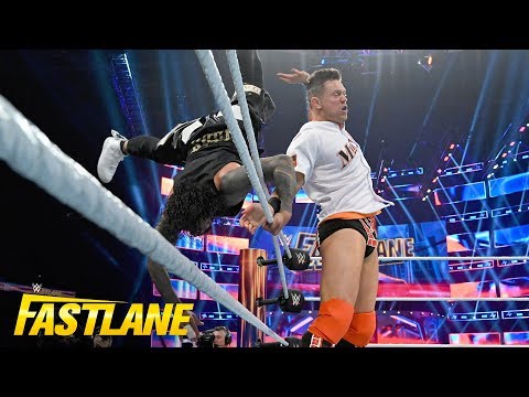The Miz sends both Usos flying from the ring: WWE Fastlane 2019 (WWE Network Exclusive)