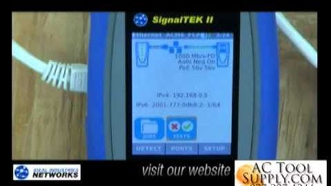 Ideal R156000 SIGNALTEK II Network Qualifier IP Camera Testing