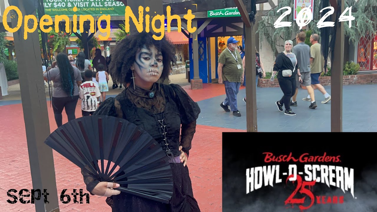 Howl O Scream 25 years 2024 Williamsburg Opening Night through new scare Zones and walkthroughs🎃😈👻
