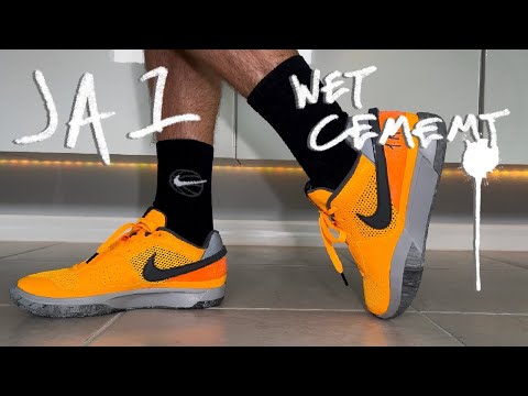 Nike Ja 1 Wet Cement on Feet - YouTube